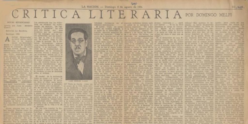 Crítica literaria : Aguas estancadas