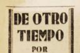 De otro tiempo