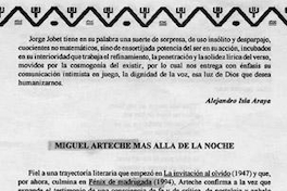 Miguel Arteche más allá de la noche