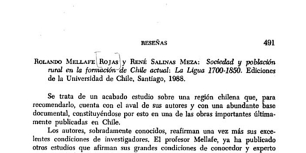 Sociedad y población rural en la formación de Chile actual, La Ligua 1700-1850