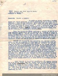 [Carta], 1922, oct. 3, México, <a> Pedro Aguirre Cerda, Chile