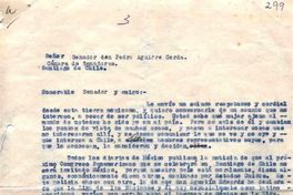 [Carta], 1922, oct. 3, México, <a> Pedro Aguirre Cerda, Chile