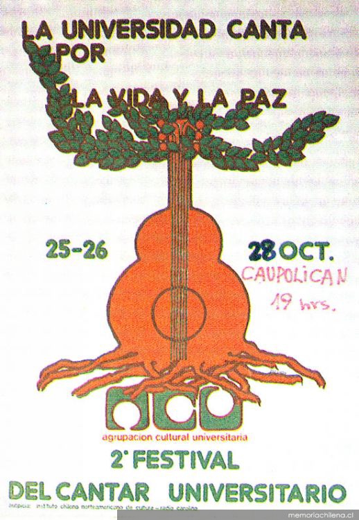 La universidad canta por la vida y por la paz : 2° Festival del Cantar Universitario