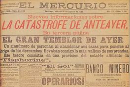 Avisos publicitarios en portada de diario El Mercurio, 1906