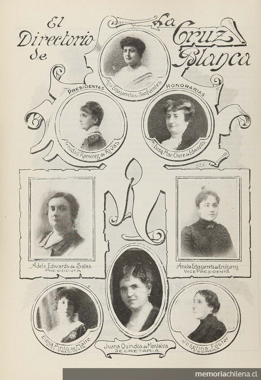 El directorio de La Cruz Blanca, 1920