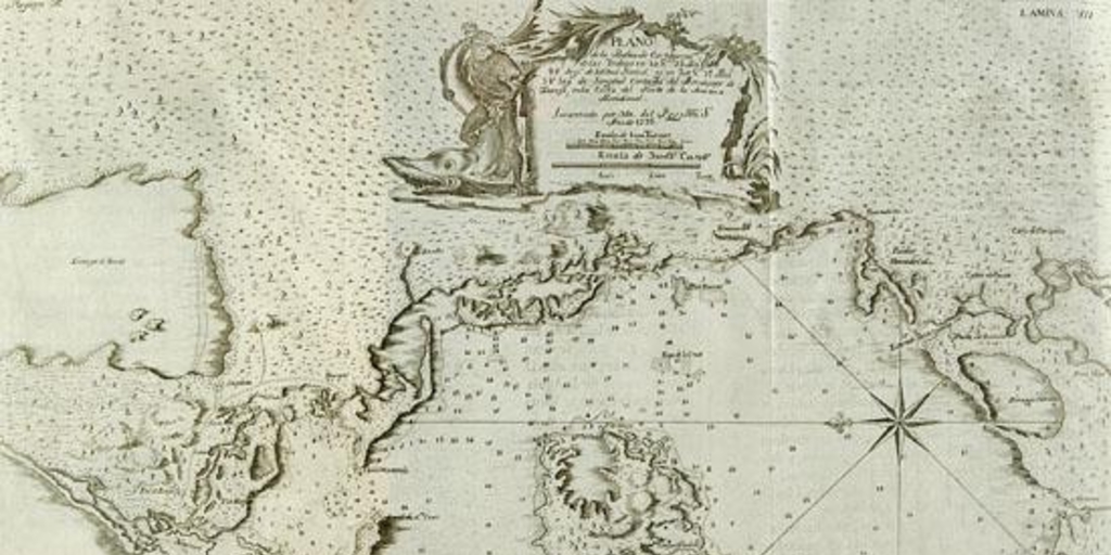 Plano de la bahía Cartagena de las Indias ..., 1735