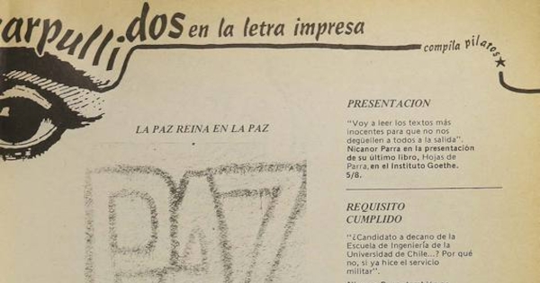 Sarpullidos en la letra impresa