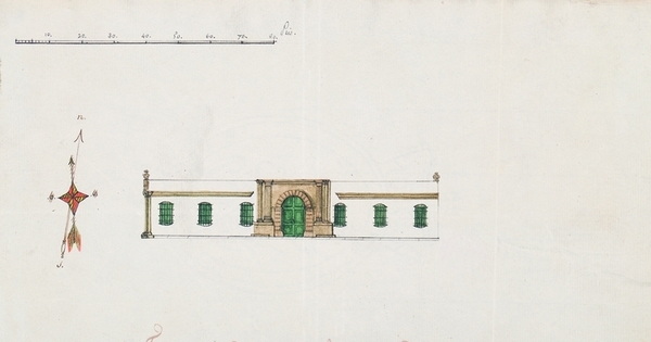 Frontispicio del palacio de la Intendencia de Coquimbo, 1823
