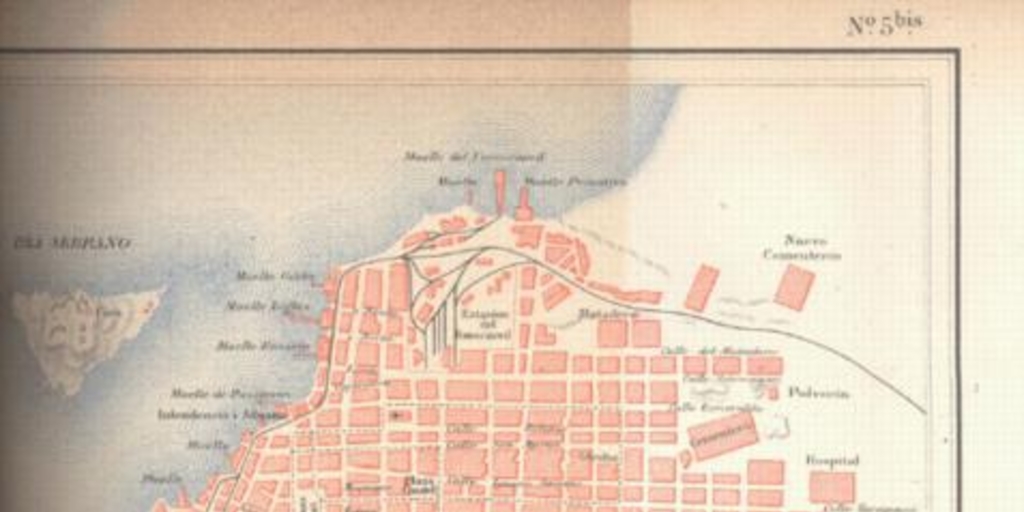 Plano de Iquique, hacia 1885