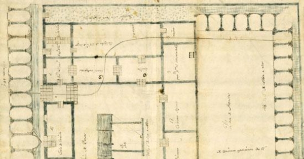 Plano del Cabildo, la Plaza de Armas y la Cárcel de la villa de Talca, 1787