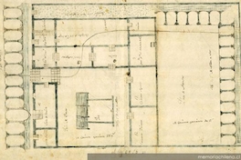Plano del Cabildo, la Plaza de Armas y la Cárcel de la villa de Talca, 1787