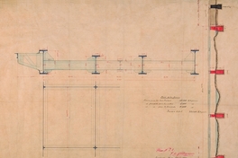 Plano del Puente de Bello, Santiago, 1883
