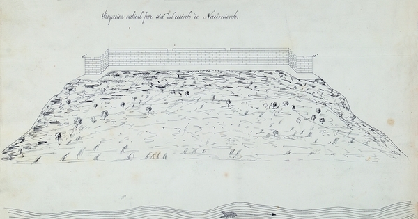 Proyección vertical por a'a' del recinto de Nacimiento, 1855