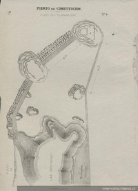 Puerto de Constitución : plano del tajamar sur, 1877