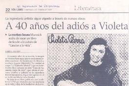 A 40 años del adiós a Violeta