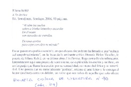 A la deriva  [artículo] Rodolfo Rojo.