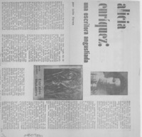 Alicia Enríquez, una escritora angustiada