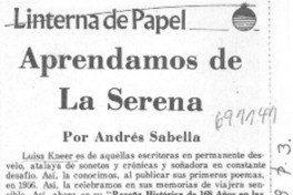 Aprendamos de La Serena