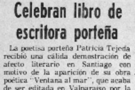 Celebrar libro de escritora porteña.