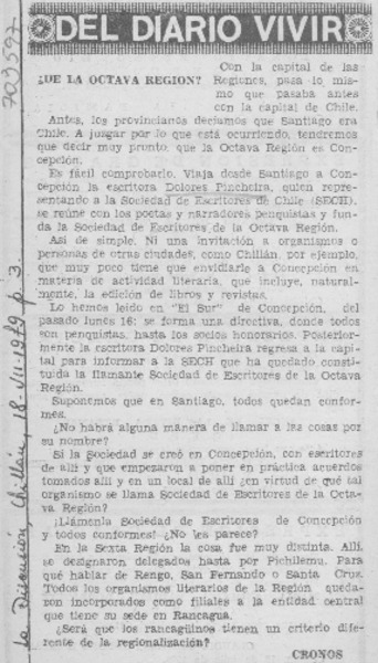 ¿De la octava región?