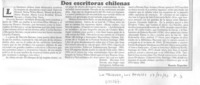 Dos escritoras chilenas