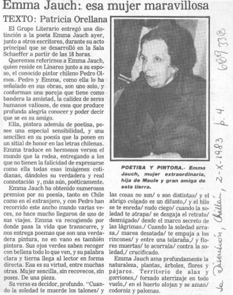 Emma Jauch: esa mujer maravillosa