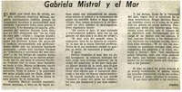 Gabriela Mistral y el mar