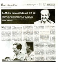La Mistral sale a la luz  [artículo]