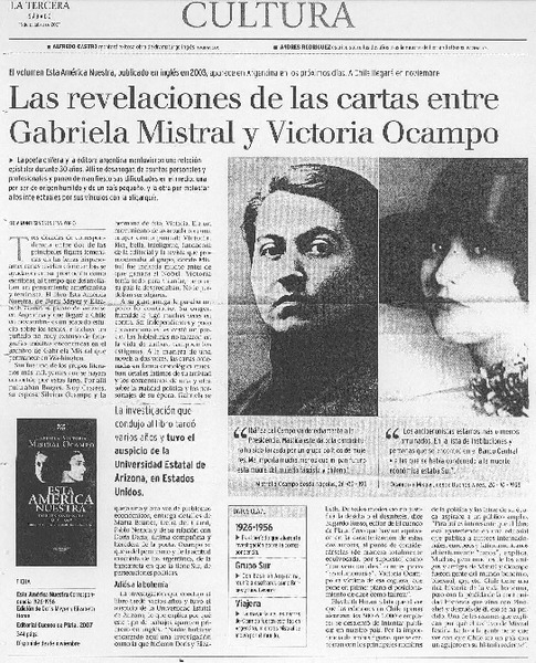 Las revelaciones de las cartas entre Gabriela Mistral y Victoria Ocampo