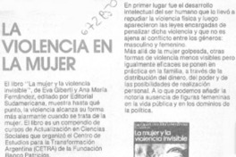 La violencia en la mujer.