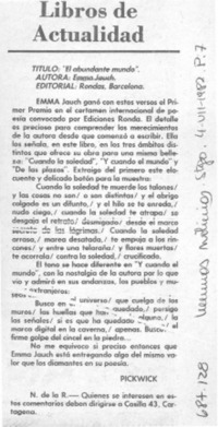 Libros de actualidad