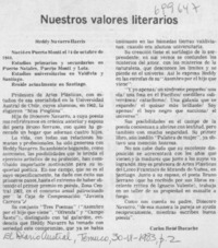Nuestros valores literarios