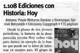 1.108 Ediciones con historia : Hoy