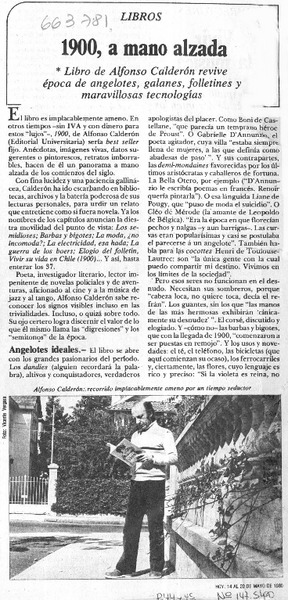 1900, a mano alzada  [artículo] A.C.C.