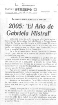 2005, "El año de Gabriela Mistral"