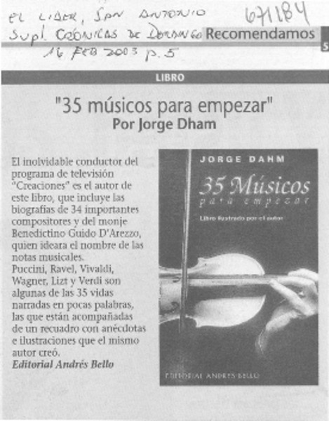 35 músicos para empezar