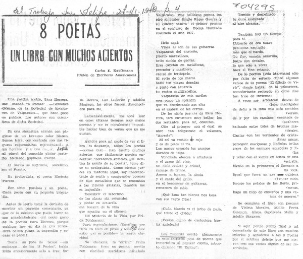 8 poetas, un libro con muchos aciertos