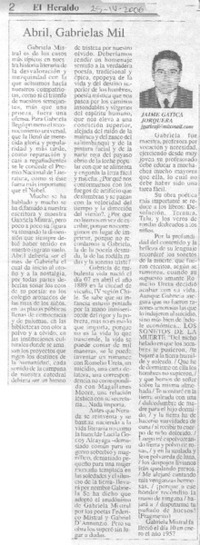 Abril, Gabrielas Mil