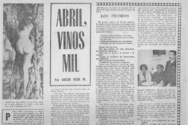 Abril, vinos mil