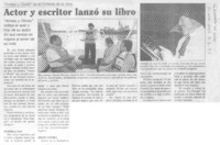 Actor y escritor lanzó su libro.