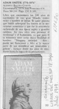 Adam Smith. 1776-1976.