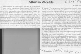 Alfonso Alcalde  [artículo] Ramón Riquelme
