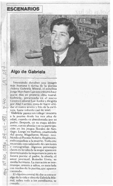 Algo de Gabriela.