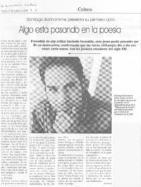 Algo está pasando en la poesía