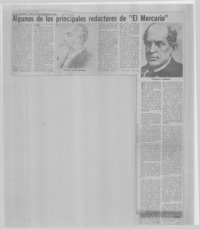 Algunos de los principales redactores de "El Mercurio"