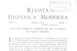 Algunos símbolos insistentes en la poesía de Pablo Neruda  [artículo] Amado Alonso.