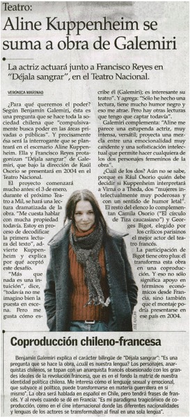 Aline Kuppenheim se suma a obra de Galemiri