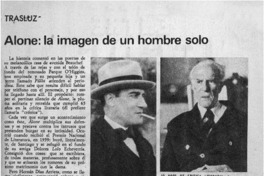 Alone: la imagen de un hombre solo : [entrevistas]