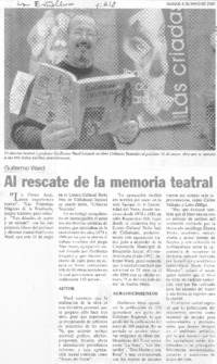 Al rescate de la memoria teatral