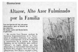 Altazor, alto azor fulminado por la familia